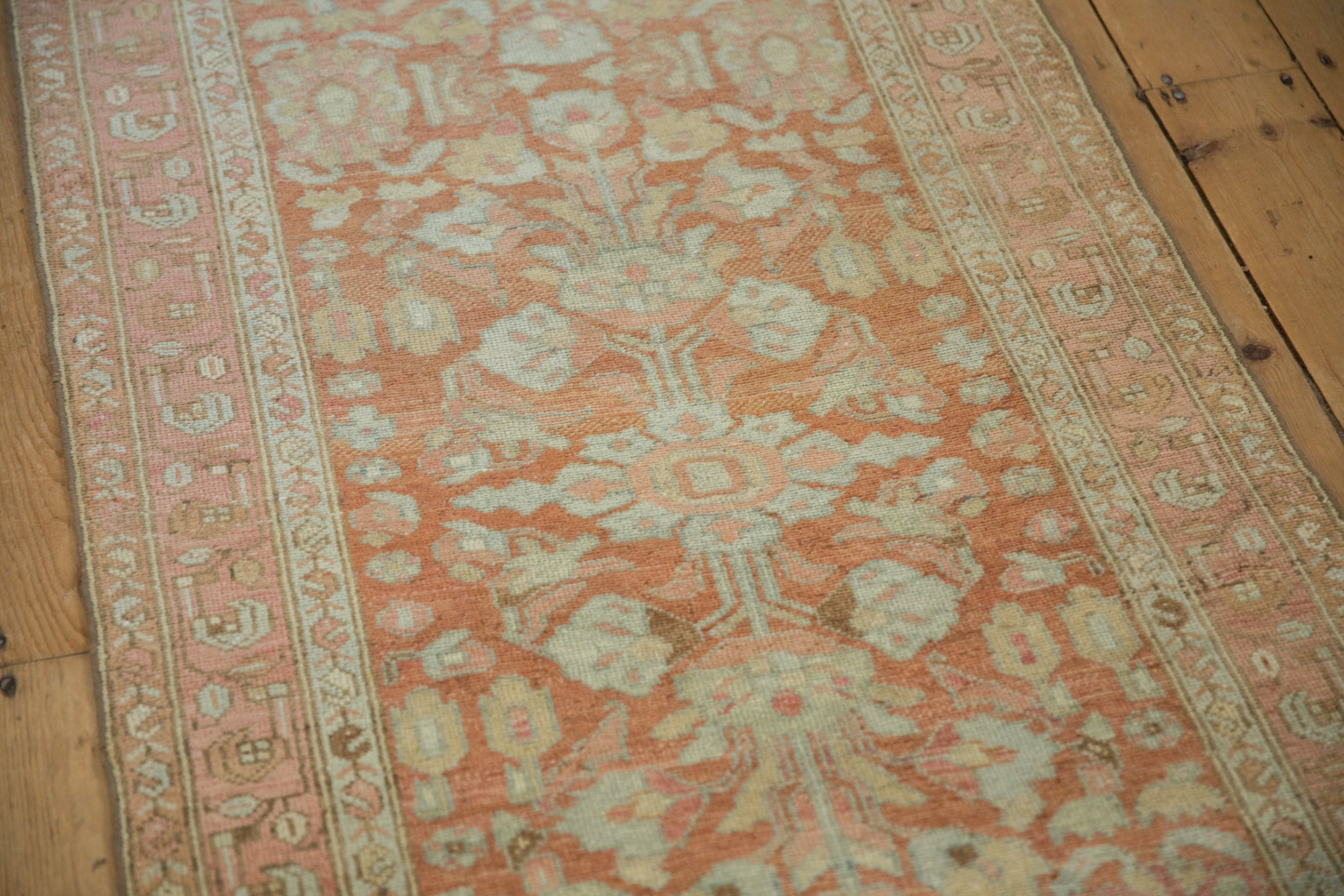Back of the hand-knotted rug showing construction