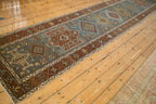 Back of the hand-knotted rug showing construction