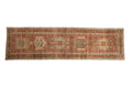 Vintage Distressed Karaja Runner 3x10.5, hand-knotted one of a kind piece