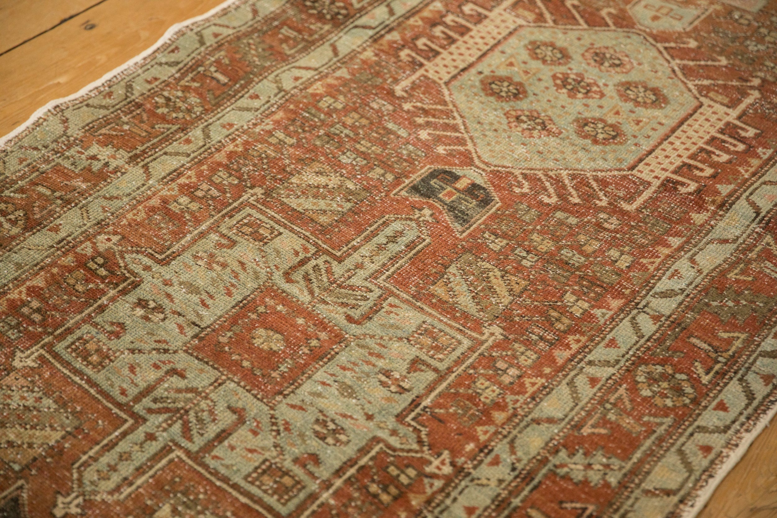 Back of the hand-knotted rug showing construction