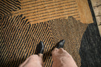 Full overhead view of Afghani Moroccan carpet 7x9.5