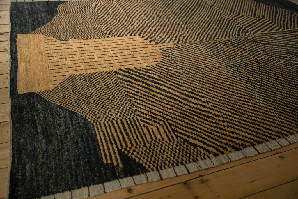Back of the hand-knotted rug showing construction