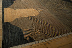 Back of the hand-knotted rug showing construction
