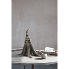 Decorative Hand-Carved Teakwood Tray with Handles