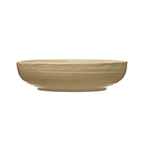 Stoneware Bowl with Reactive Glaze, Speckled Cream Color