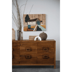 Hand-Carved Mango Wood Storage Boxes, Set of 2