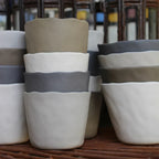 Rugueux Stoneware Tumbler, White