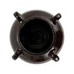Found Black Clay Jar with Handles