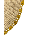 Marigold Raffia Placemats, Boho Round Natural Hand Woven Placemats, Table Mats for Dining Table