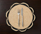 Raffia Woven Placemat - Handmade Raffia Table Mats, Eco-Friendly Natural Fiber Decor, Perfect for Garden Party & Dining Table