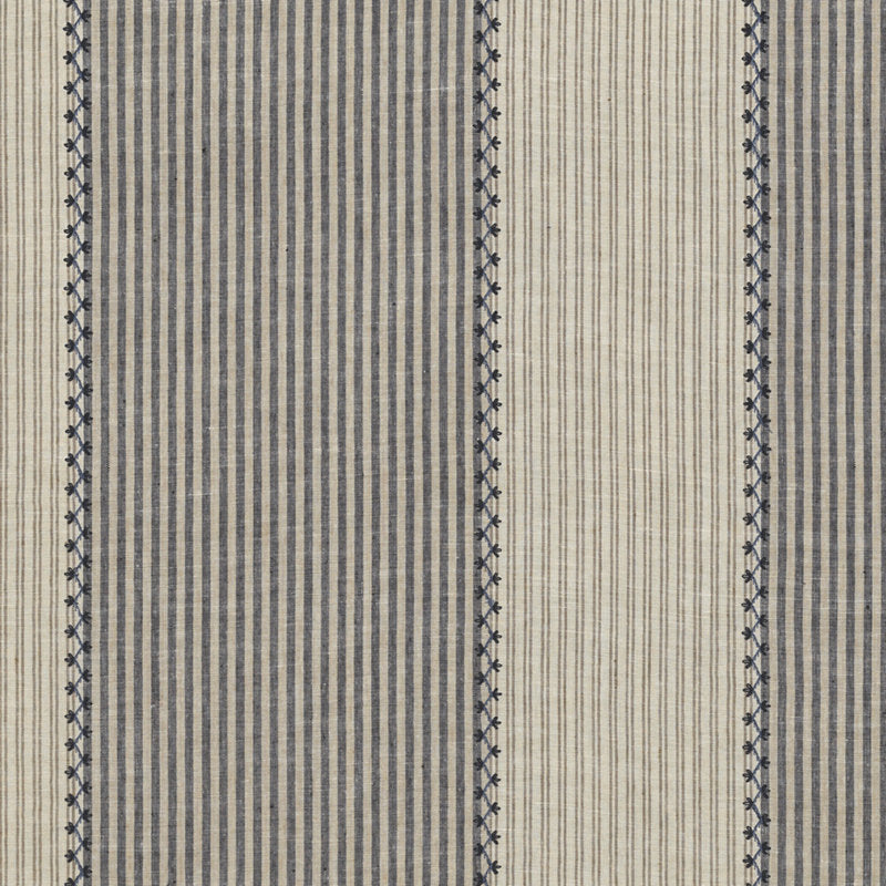 Carleigh Embroidered Ticking -Denim - Ralph Lauren - FRL5192-01 Fabric