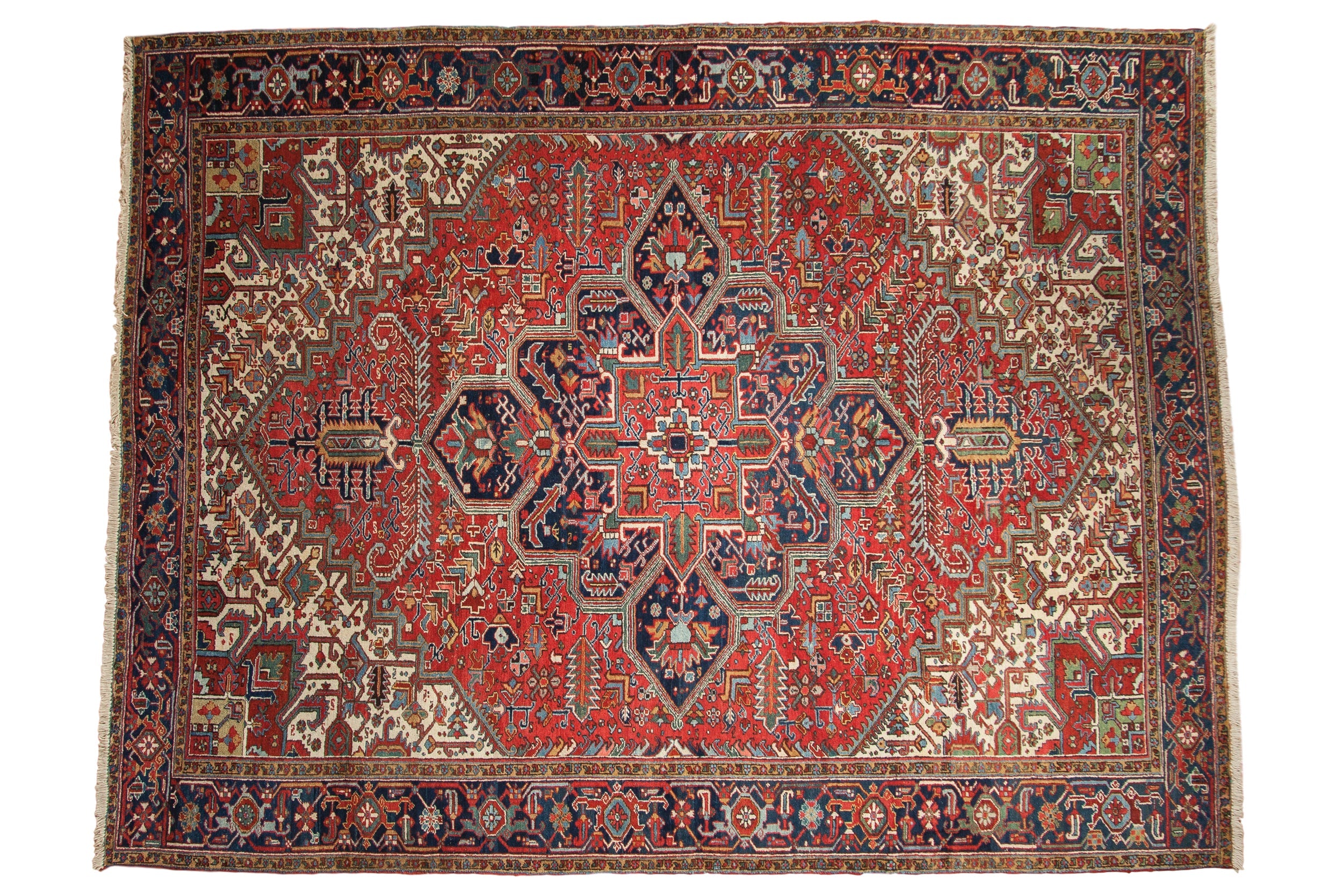 Vintage Mehrivan Carpet 9.5x12.5, hand-knotted one of a kind piece