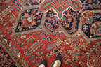 Full overhead view of Mehrivan carpet 9.5x12.5