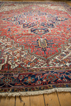 Back of the hand-knotted rug showing construction