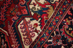 Full overhead view of Heriz carpet 10x13