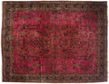Vintage Meshed Carpet 14.5x18.5, hand-knotted one of a kind piece