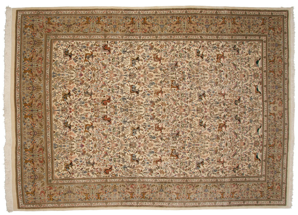 Vintage Tabriz Carpet 11x15, hand-knotted one of a kind piece