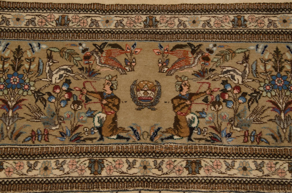 Back of the hand-knotted rug showing construction