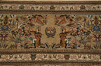 Back of the hand-knotted rug showing construction