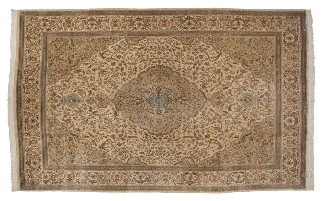 Vintage Tabriz Carpet 10.5x16, hand-knotted one of a kind piece