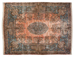 Vintage Cyrus Crown® Kerman Carpet 13.5x17, hand-knotted one of a kind piece