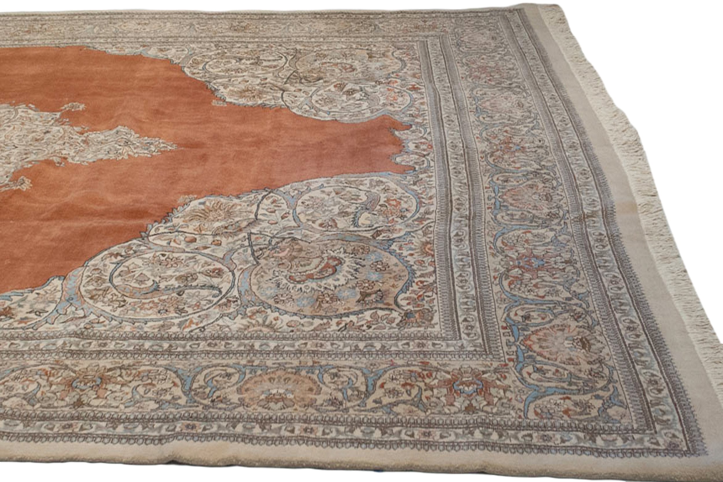 Full overhead view of Tabriz carpet 12.5x17.5