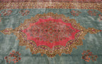 Vintage Kerman Carpet 10x16.5, hand-knotted one of a kind piece