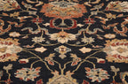 Back of the hand-knotted rug showing construction