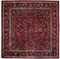 Vintage Sarouk Carpet 12x12, hand-knotted one of a kind piece