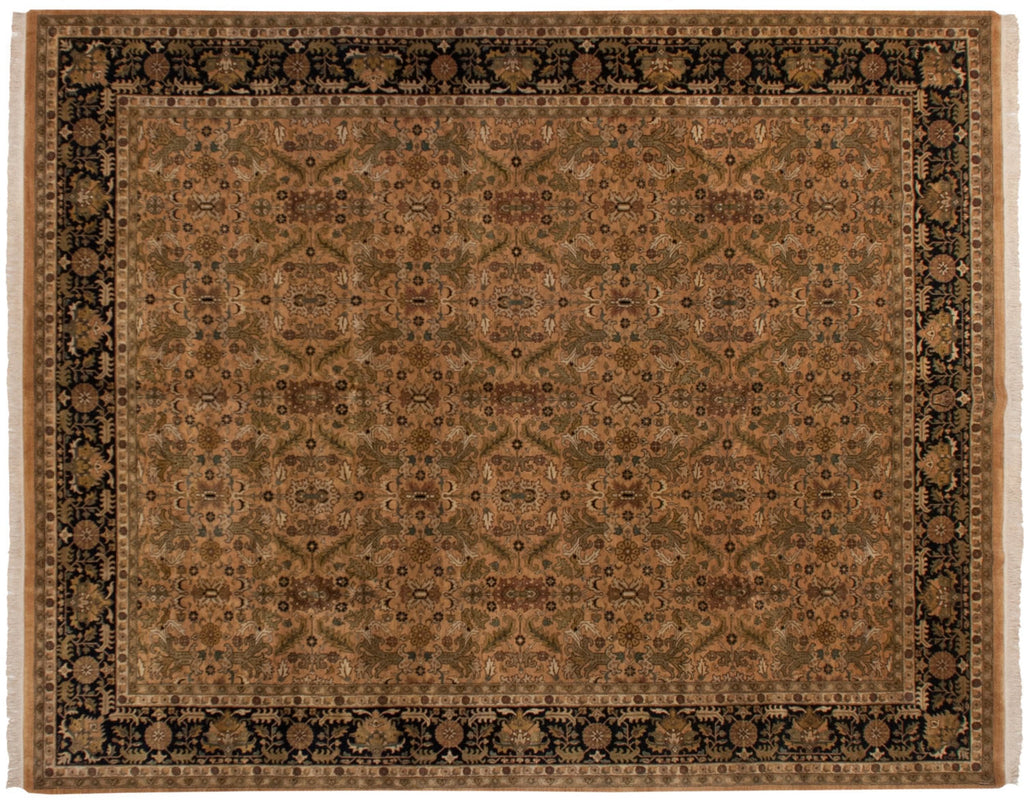 New Indian Heriz Carpet 11.5x15, hand-knotted one of a kind piece