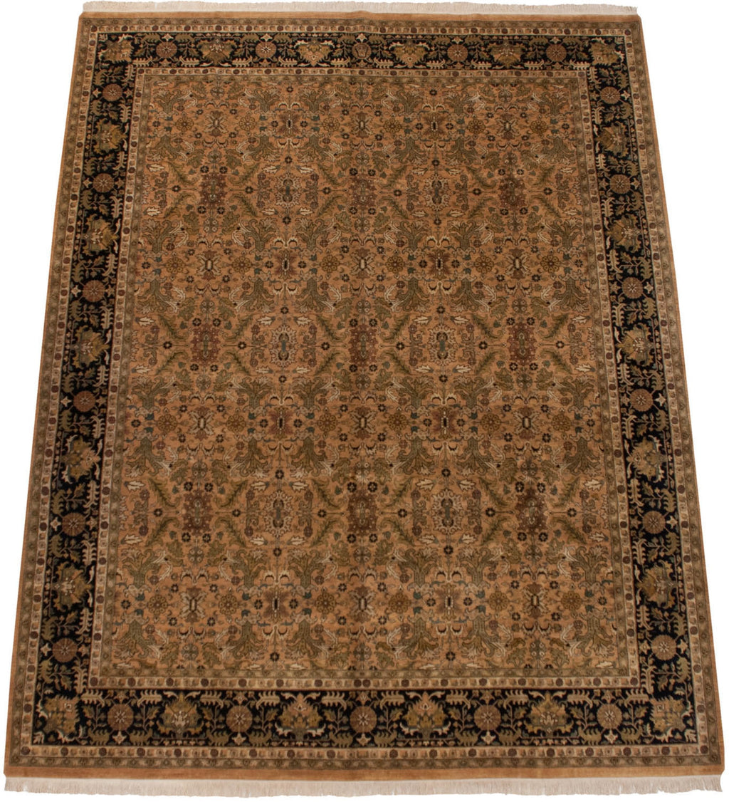 Full overhead view of Indian Heriz carpet 11.5x15