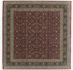 New Indian Tabriz Carpet 10x10, hand-knotted one of a kind piece