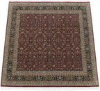 Full overhead view of Indian Tabriz carpet 10x10