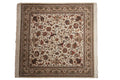 New Indian Isfahan Carpet 8x8, hand-knotted one of a kind piece