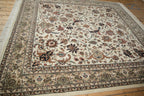 Back of the hand-knotted rug showing construction