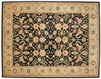 Full overhead view of Pakistani Sultanabad carpet 9x11.5