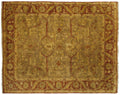 New Gold Wash Indian Oushak Carpet 8x10, hand-knotted one of a kind piece