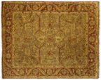 New Gold Wash Indian Oushak Carpet 8x10, hand-knotted one of a kind piece