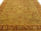 Full overhead view of Gold Wash Indian Oushak carpet 8x10