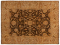 New Gold Wash Indian Oushak Carpet 9x12, hand-knotted one of a kind piece