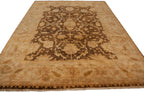 Full overhead view of Gold Wash Indian Oushak carpet 9x12