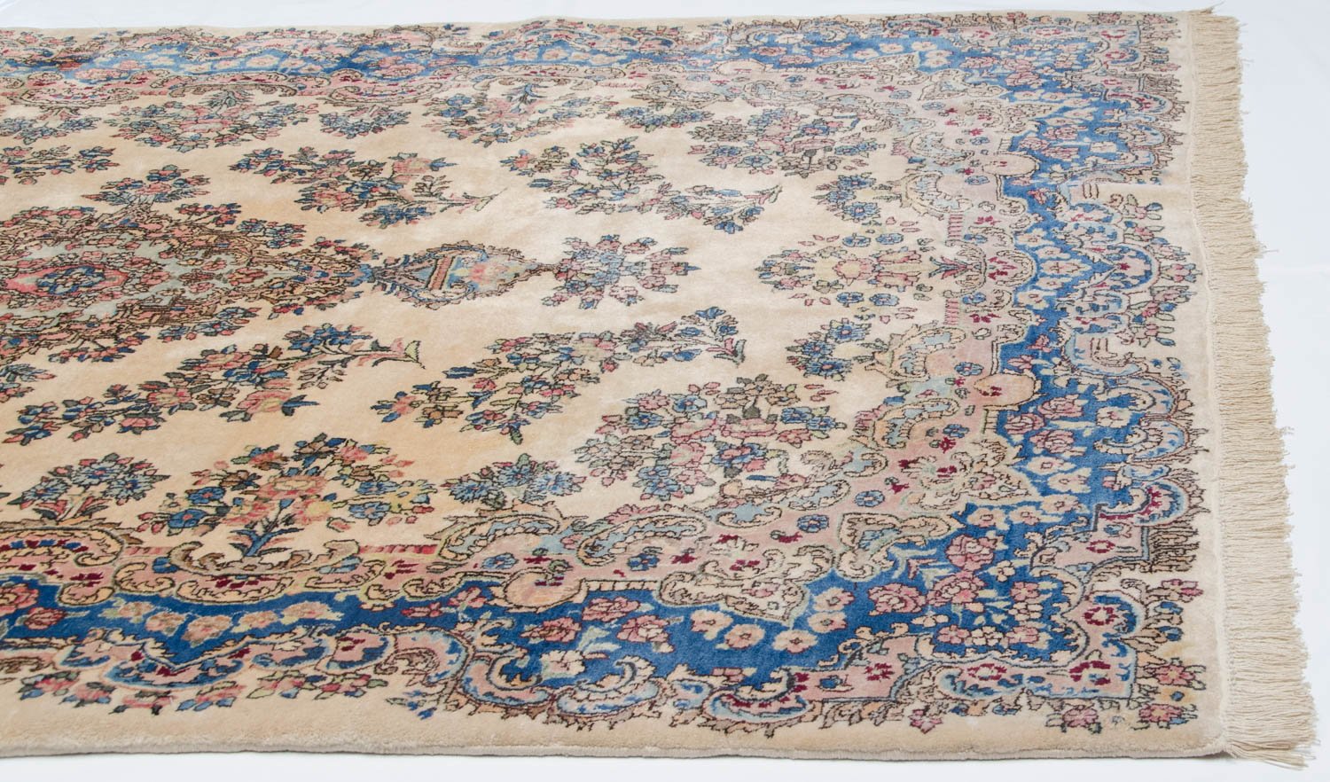 Full overhead view of Kerman carpet 6x9