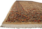 Back of the hand-knotted rug showing construction