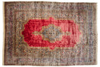 Vintage Cyrus Crown® Kerman Carpet 10x14.5, hand-knotted one of a kind piece