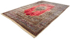 Back of the hand-knotted rug showing construction