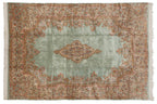 Vintage Kerman Carpet 9.5x13.5, hand-knotted one of a kind piece