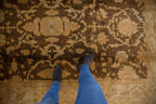 Full overhead view of Gold Wash Indian Oushak carpet 6x9.5
