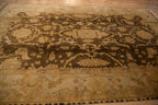 Back of the hand-knotted rug showing construction