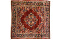 Vintage Sarouk Carpet 6x7.5, hand-knotted one of a kind piece