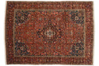Full overhead view of Bakhtiari carpet 11x15